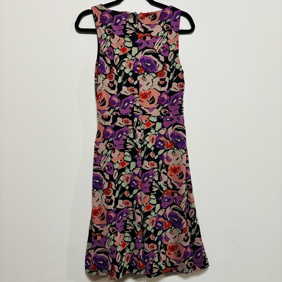 Ralph Lauren Purple and Pink Sleeveless V-Neck Midi Dress - Picture 3 of 5